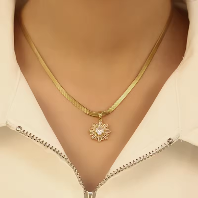 Sunflower Totem Pendant Necklace - Image 6