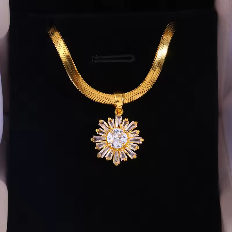 Sunflower Totem Pendant Necklace - Image 4