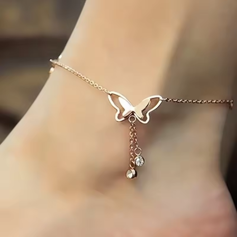 Butterfly Zircon Foot Chain - Image 5