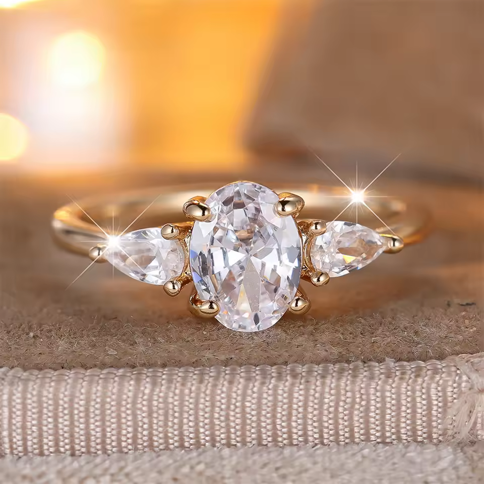 Crystal Oval Zircon Ring - Image 5