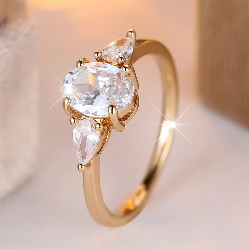 Crystal Oval Zircon Ring - Image 2